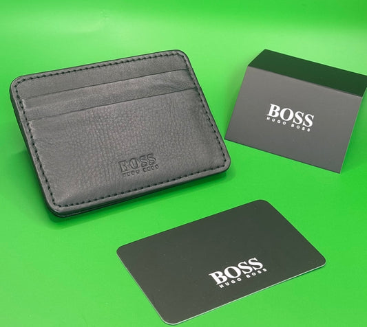 5-POCKET LEATHER CARD HOLDER WITH LOGO