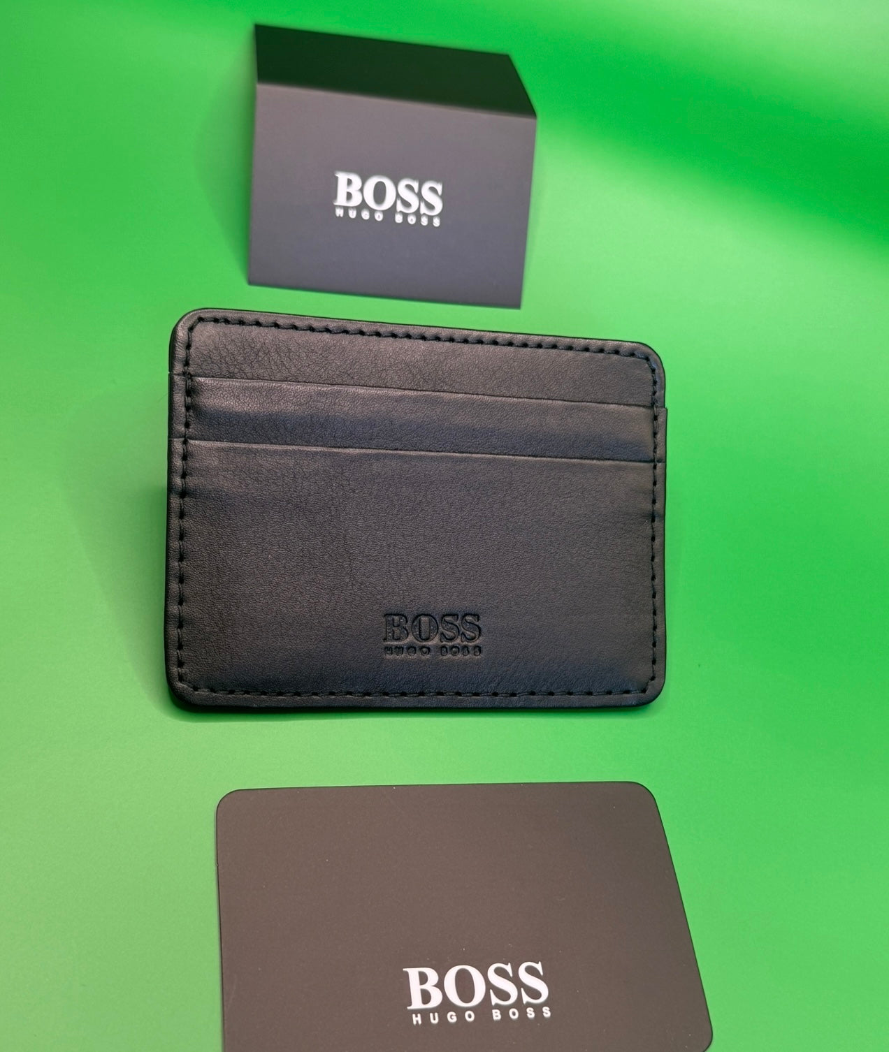 5-POCKET LEATHER CARD HOLDER WITH LOGO