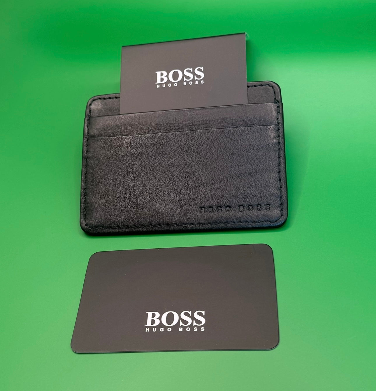 5-POCKET LEATHER CARD HOLDER WITH LOGO