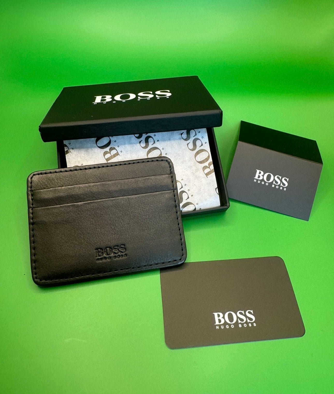 5-POCKET LEATHER CARD HOLDER WITH LOGO