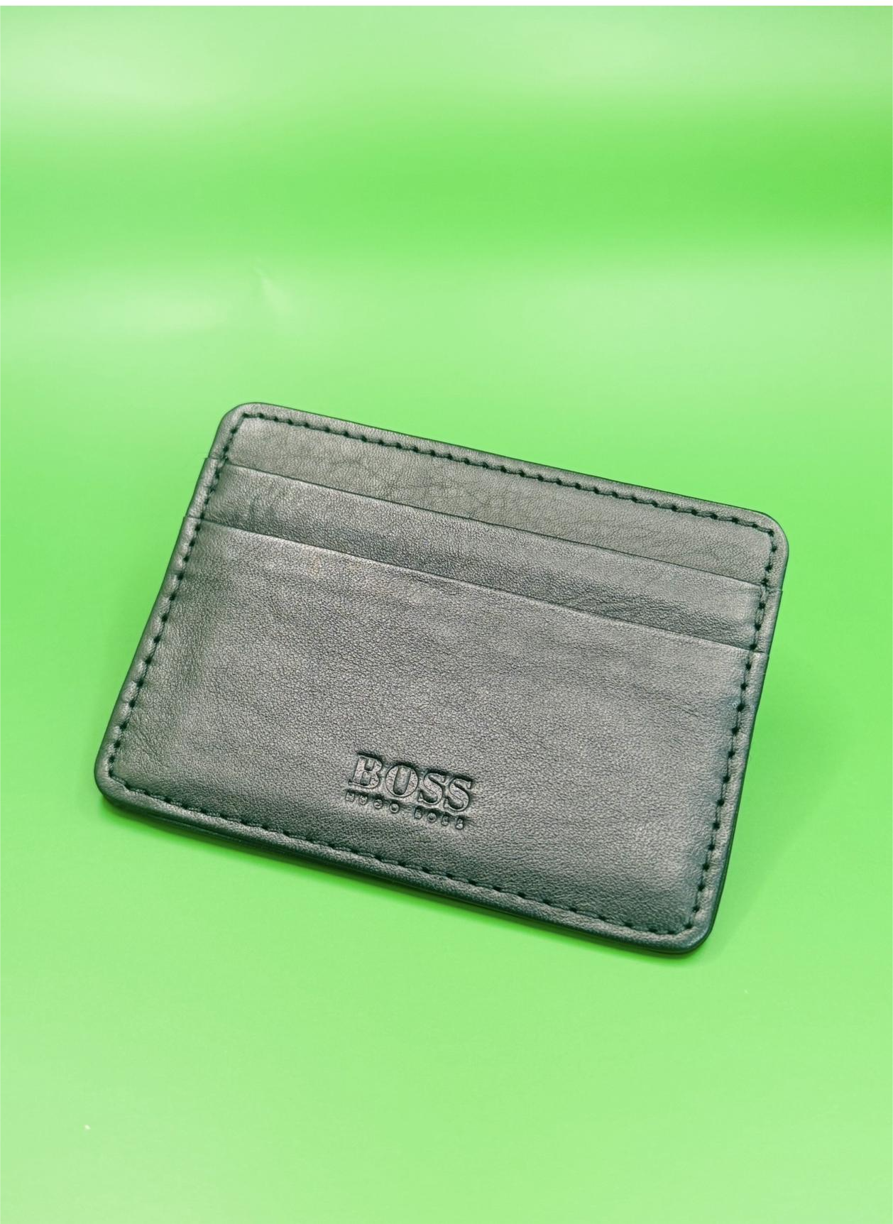 5-POCKET LEATHER CARD HOLDER WITH LOGO