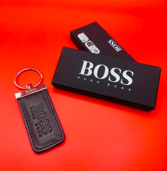 GENUINE LEATHER KEY RING WITG ENGRAVED LOGO